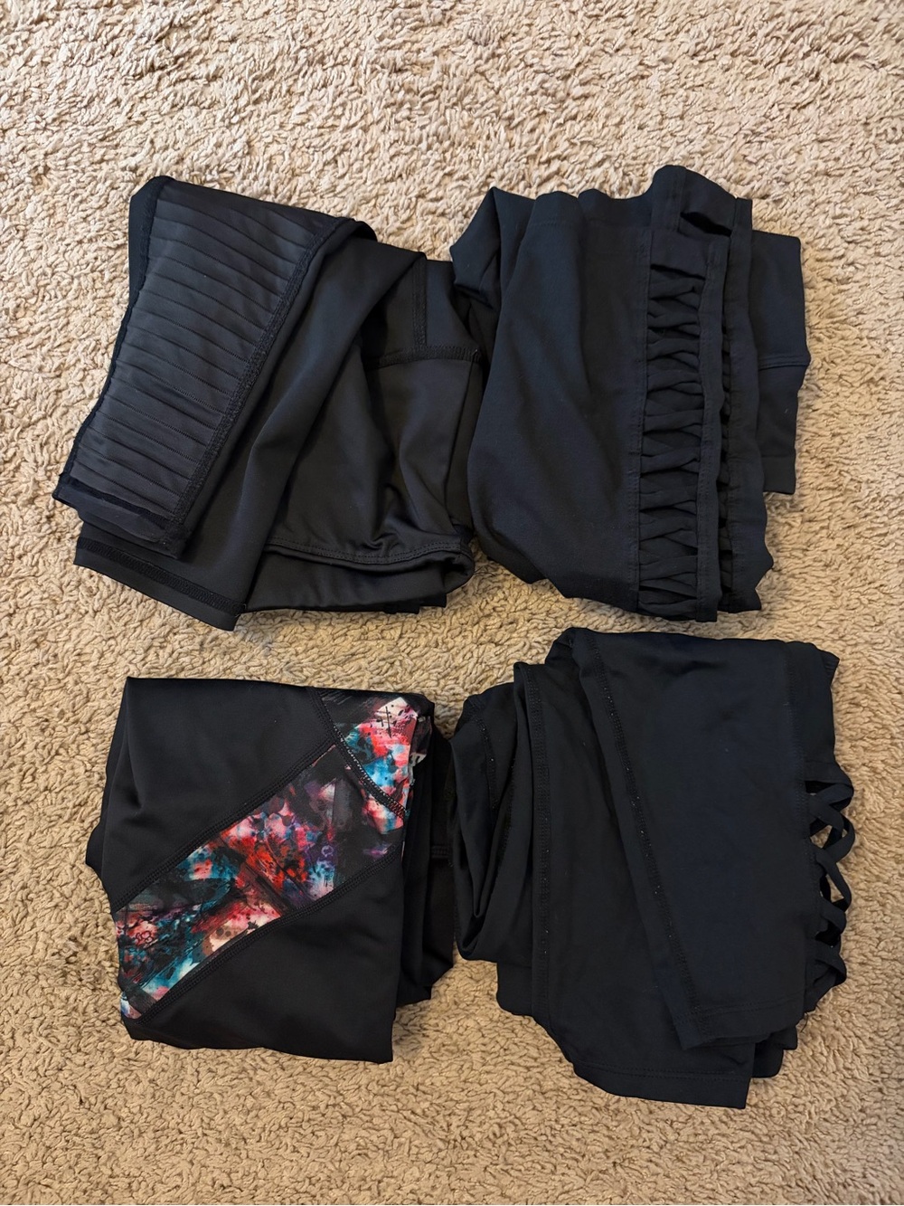 Misc. Black Athletic Leggings 4 Pack - Comfortable Active Bottoms